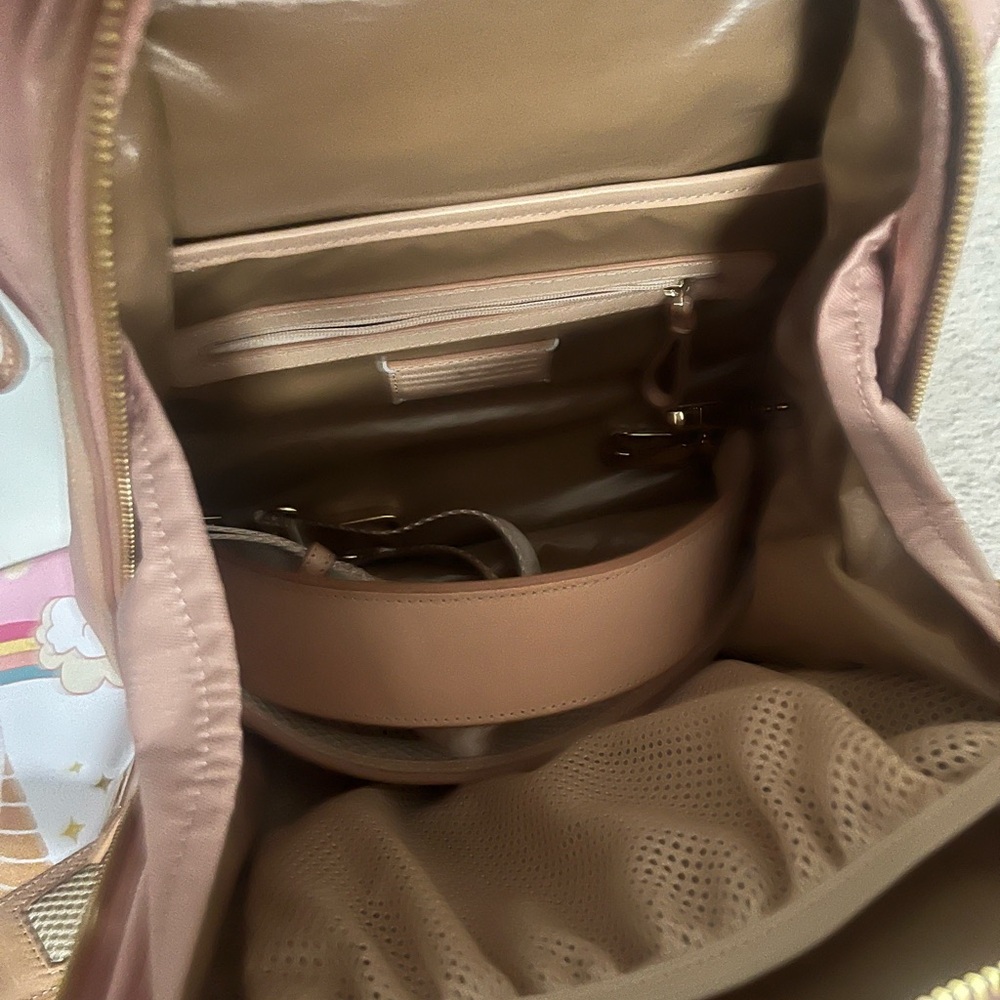Caraa studio bag small in Vaqueta and blush Italian nylon - Picture 9 of 10